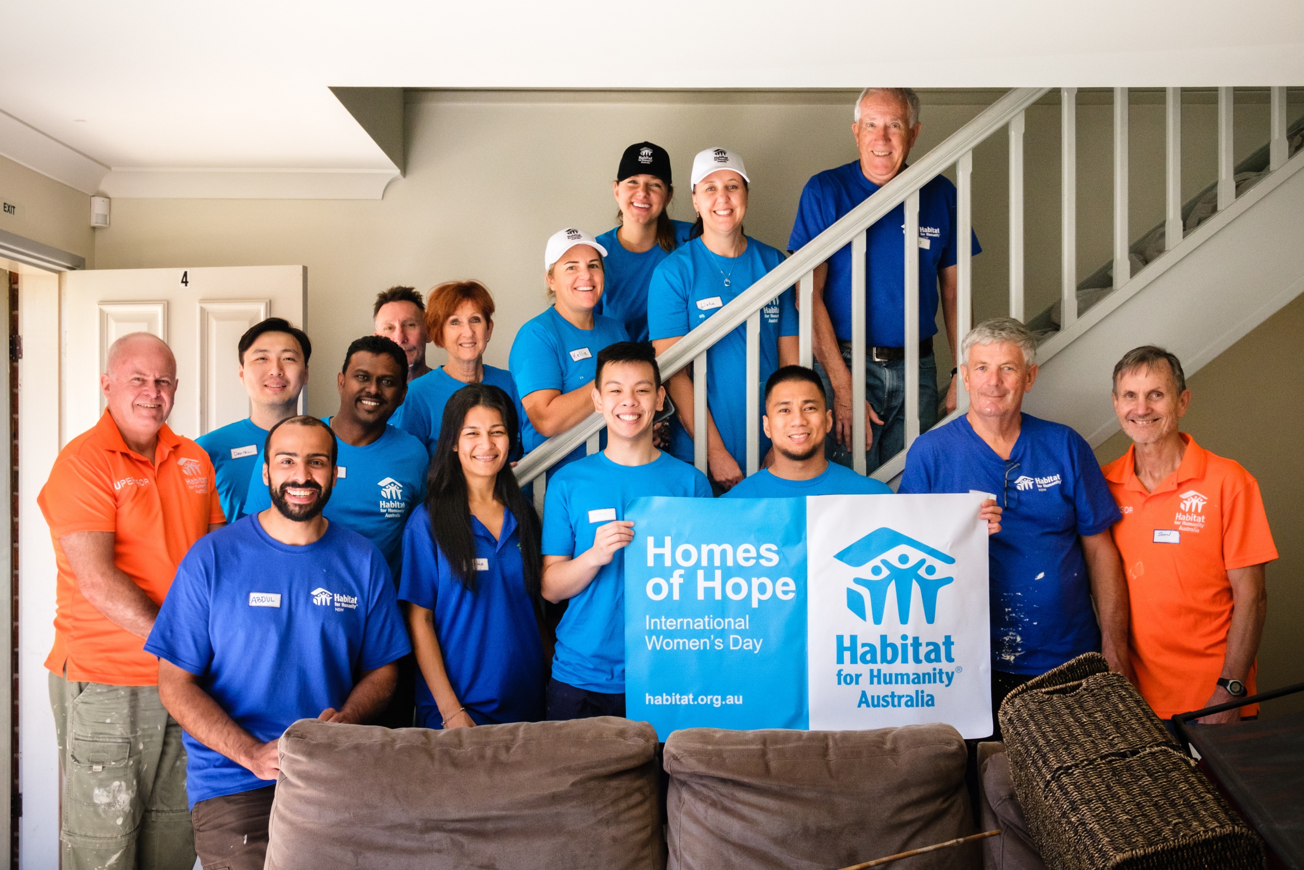 Habitat for Humanity Homes of Hope project completion group photo
